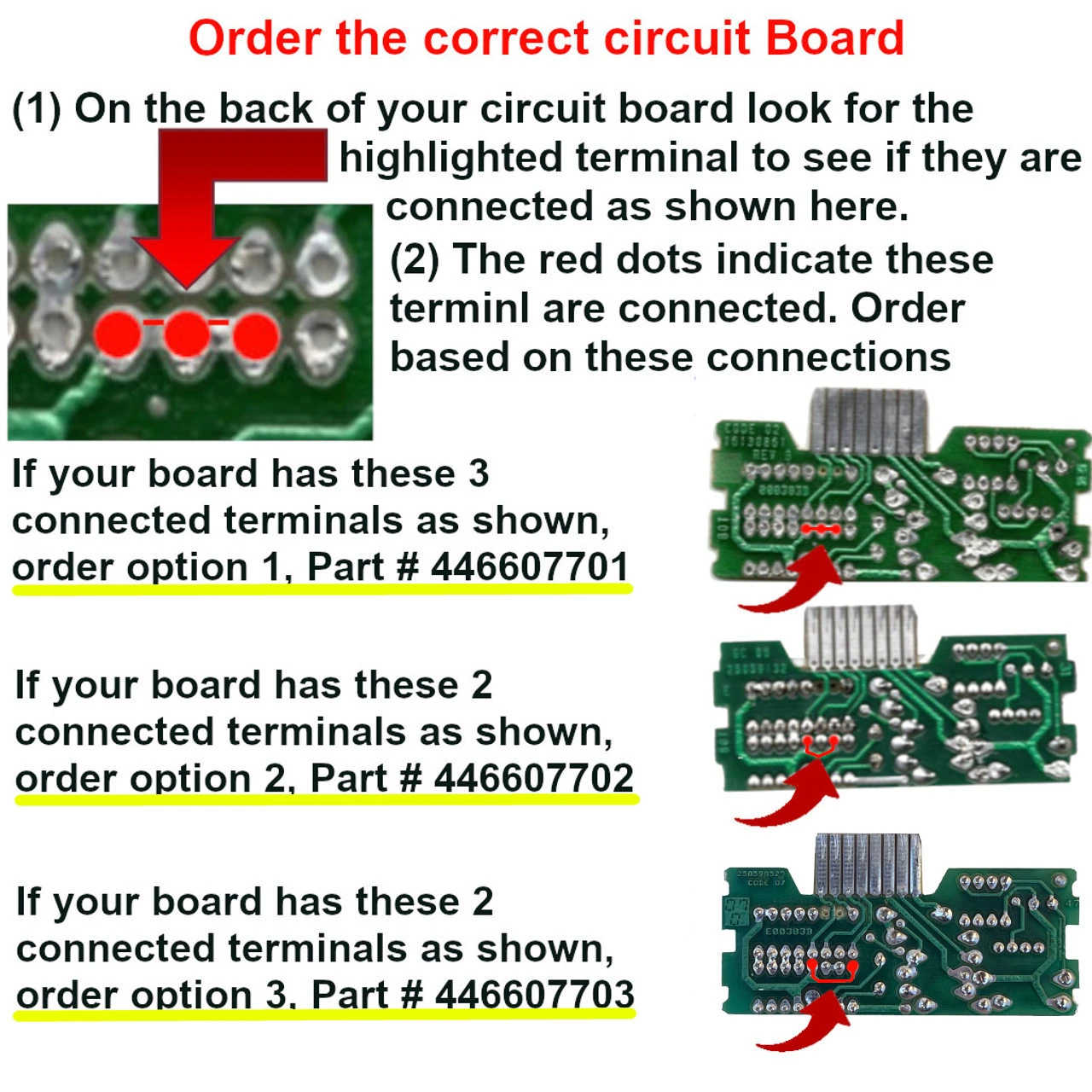 1990-92 Chevy Camaro  Speedometer Circuit Board Repair Kit ordering options
