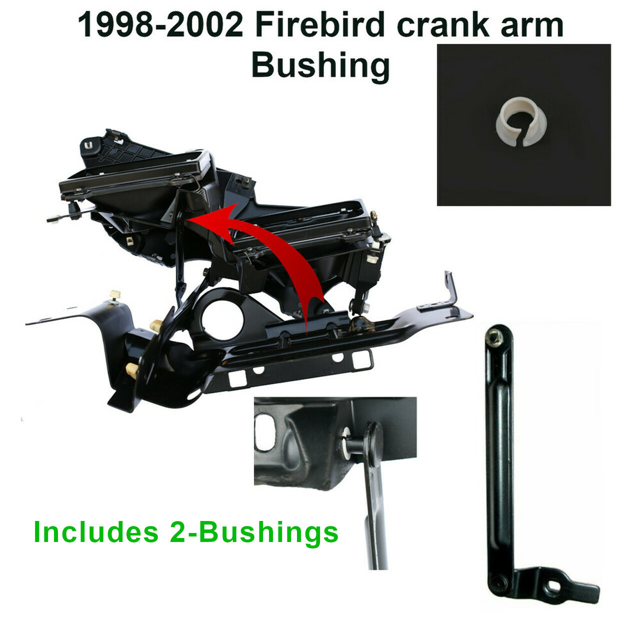 1998-2002 Pontiac Firebird Headlight Motor Crank Arm Bushings