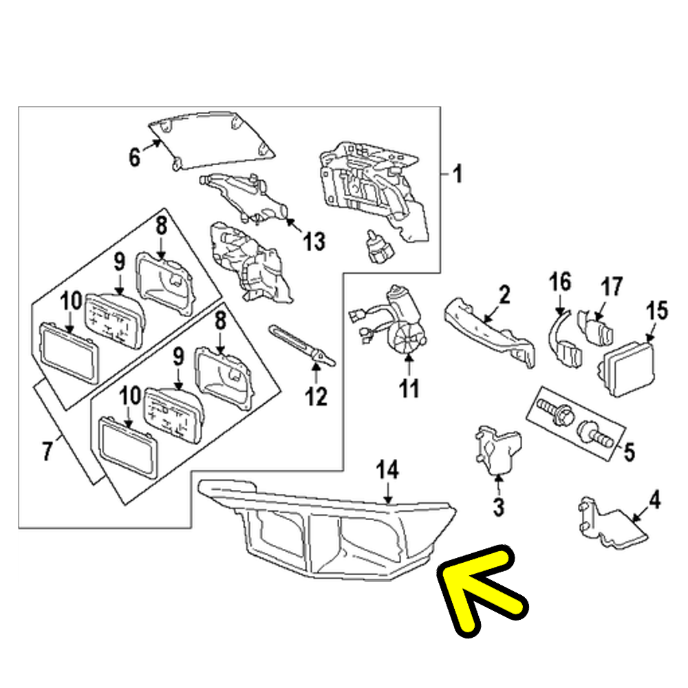 1998-2002 Pontiac Firebird Headlight Bezel RH. New GM