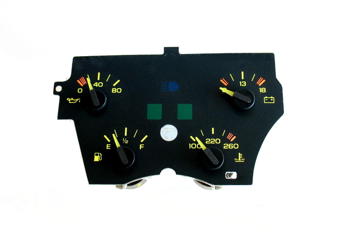 1990-92 Chevy Camaro, Oil Pressure, Voltage, Fuel, Temperature, Gauge Cluster (V6 models)