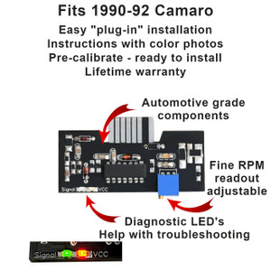 Features - 1990-92 Camaro replacement Tachometer Circuit Board Features - 1990-92 Camaro replacement Tachometer Circuit Board