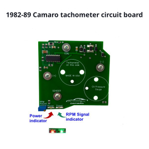 1982–1989 Chevrolet Camaro V8 tachometer PCB replacement board with diagnostic LEDs
