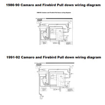 1986-92 Camaro and Firebird Pull down trouble shooting tips. Wiring diagram 1986-92 Camaro and Firebird Pull down trouble shooting tips. Wiring diagram