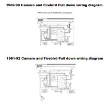 1986-92 Camaro and Firebird Pull down trouble shooting tips. Wiring diagram