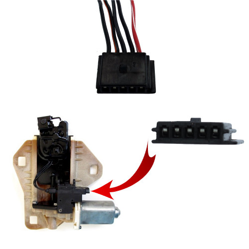 1991-92 Camaro Firebird Pull down reversing switch Plug. Female. 5-terminal.