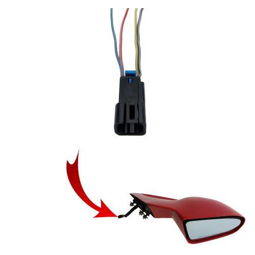 1993-2002 Pontiac Firebird side view power mirror Plug. Male. 4 terminal.