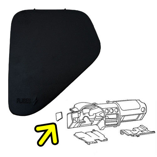 1993-2002 Firebird 1997-2002 Camaro Fuse Box Door GM (Ebony) 10286170, 10281546, 10264025