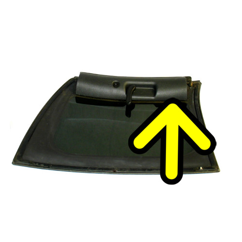 1993-2002 Camaro Firebird T-Top Latch Cover. Passenger side location diagram