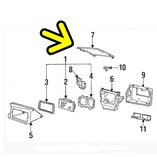 1991–92 Firebird LH Headlight Door – OEM Driver Side Cover