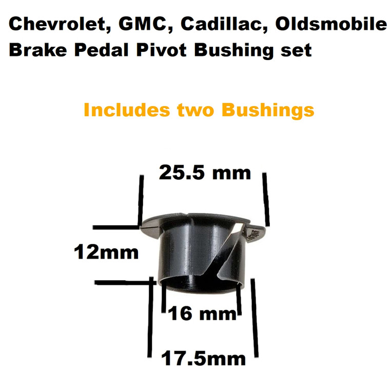 Cadillac Chevrolet C1500, GMC K1500, Oldsmobile, Brake Pedal Pivot Bushing set