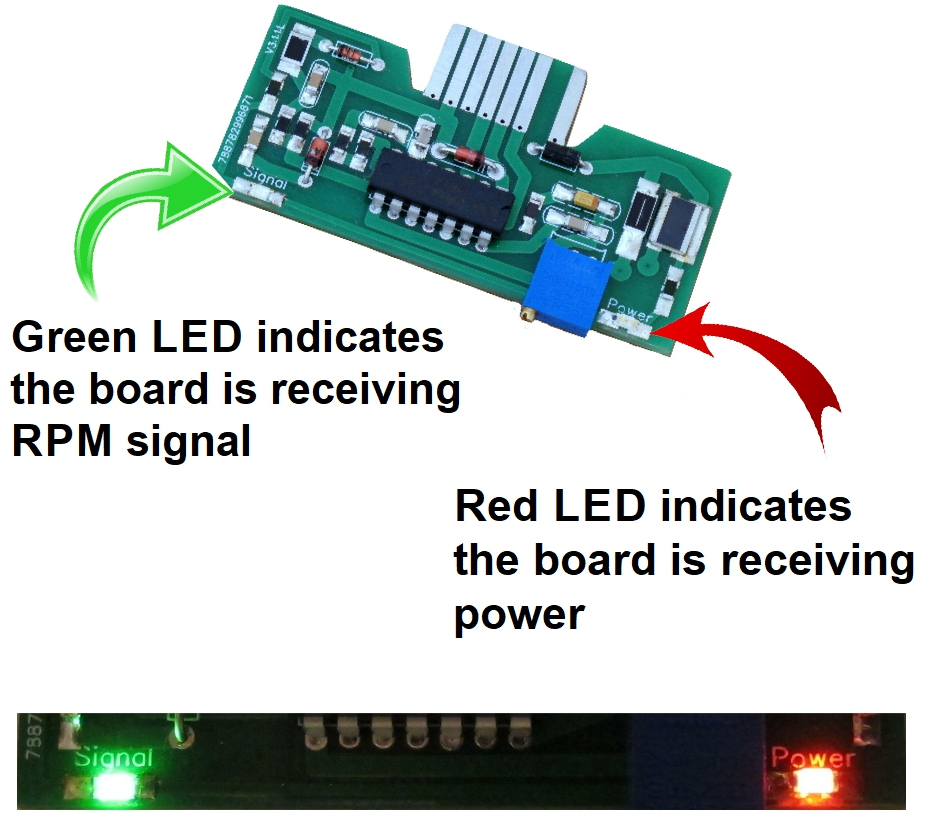 1990-92 Camaro V8 or V6 Tachometer Circuit Board LED indicators 1990-92 Camaro V8 or V6 Tachometer Circuit Board