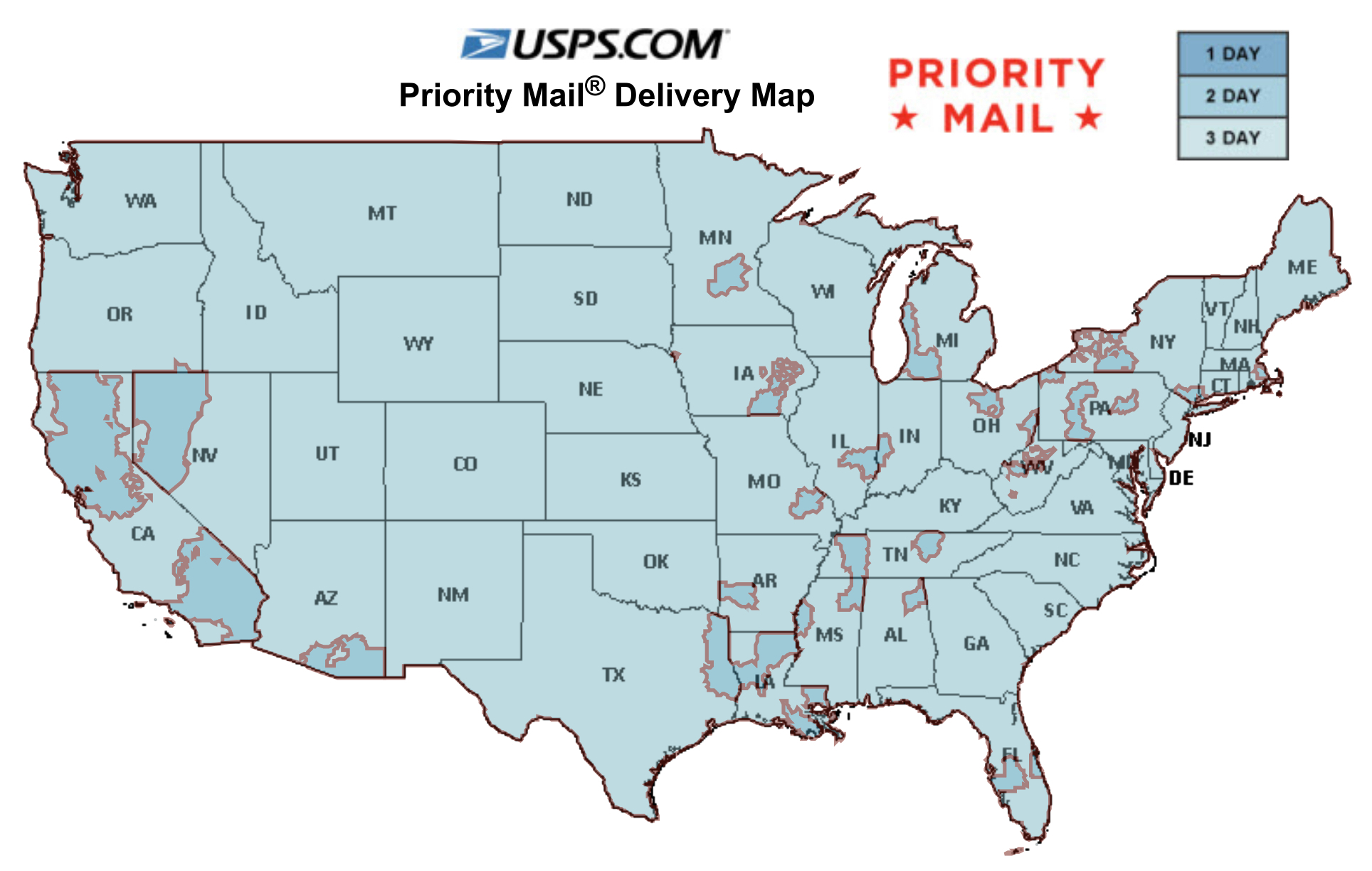 USPS Priority Transit Times