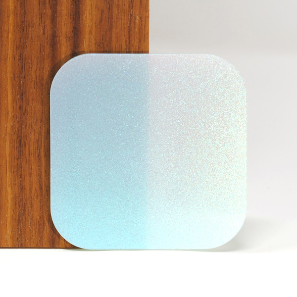 3mm Blue Shimmer acrylic sheet for laser cutting, available in 12x19 and 18x24 inches.