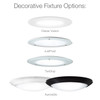 Solatube Skylight decorative fixture options: Classic Vusion, JustFrost, TierDrop, and AuroraGlo.
