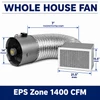 Whole House Fan EPS Zone Model, 1,400 CFM Designed for Homes 500-1200 sqft