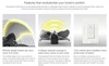 Solatube Whole House Fan features: fan blades with airflow indicator, and comfort control remote.