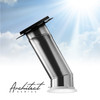Solatube Low Profile Skylight Kit with silver tube and round diffuser against a blue sky.