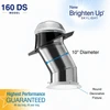 Solatube skylight kit with clear dome, angled silver tube, and white ceiling fixture.