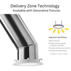 Close-up of a Solatube skylight tube and diffuser showing light diffusion.