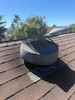 Solar Attic Fan w/ Tile Pitched Flashing (4" high) lifestyle image four roof mount