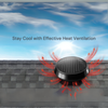 Solar Attic Fan w/ No Pitch Flashing Hurricane Rated (6" high)