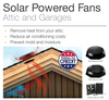 Solar Powered Attic Fan w/ No Pitch Flashing Hurricane Rated (6" high)