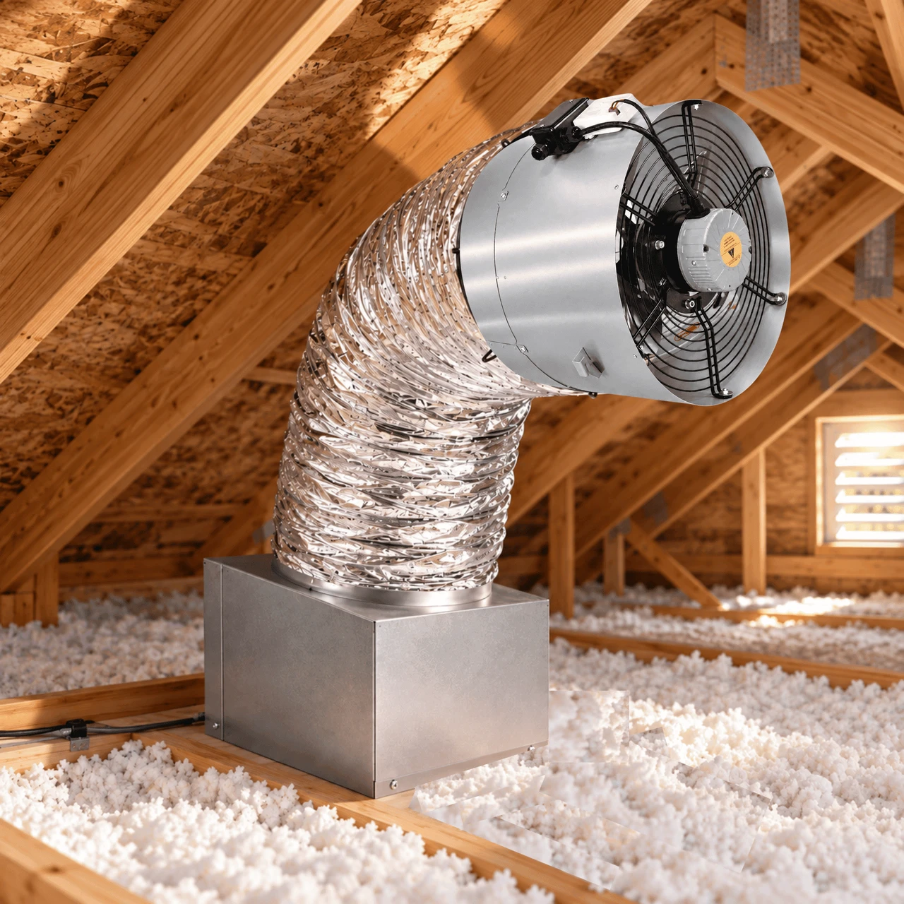 Solatube EPS Ultra whole house fan, insulated duct, and ceiling damper