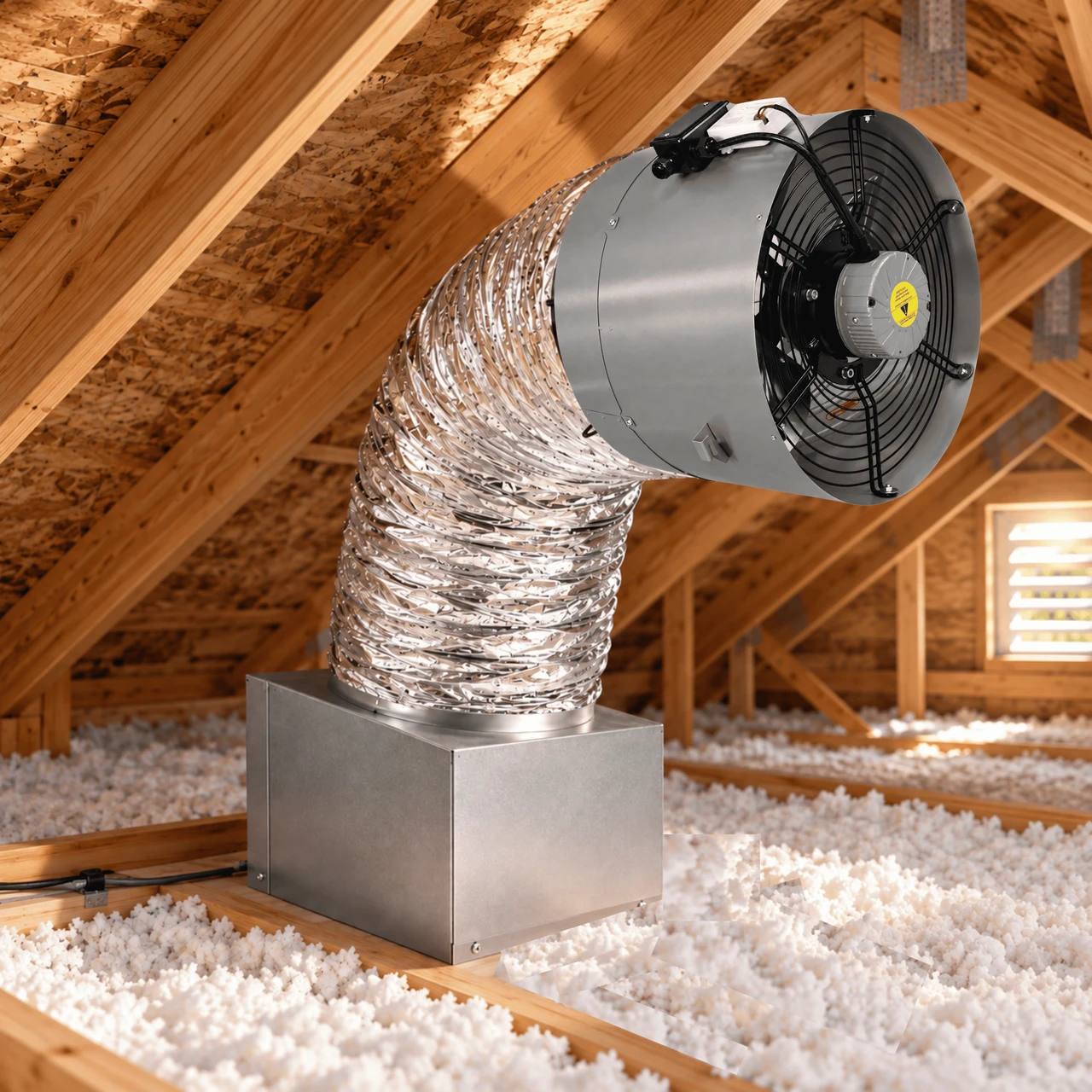 Solatube EPS Extreme whole house fan, insulated duct, and ceiling damper