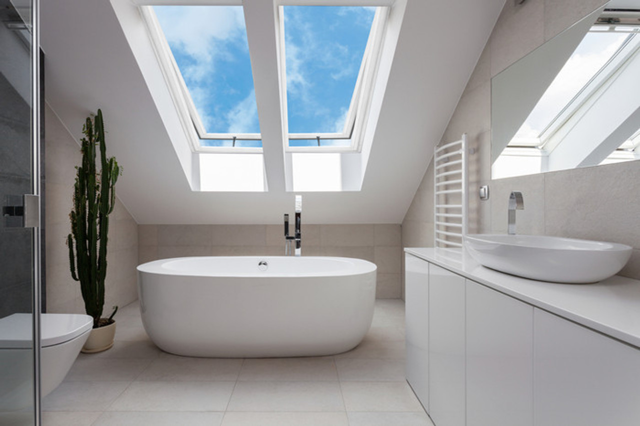 Bathroom with skylight