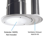 Solatube Ventilation Add-On Kit featuring a diffuser and ventilation hose attachment.