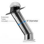 Solatube 160DS skylight kit with dome, flashing, and reflective tube sections.