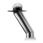 Solatube skylight kit with dome, flashing, reflective tube, and integrated night light diffuser.
