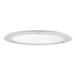 Solatube JustFrost Fixture: Round, white skylight diffuser.
