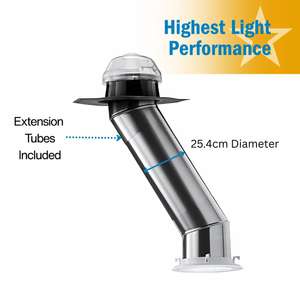 Belgium Solatube Skylight Kit w/ Extension Tubes (25.4cm · 160DS · 2 x 50.8cm Ext. Tubes)