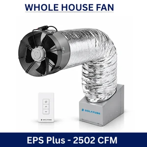 Whole House Fan EPS Plus Model Designed for 1000-2200 sqft Homes, 2500 CFM