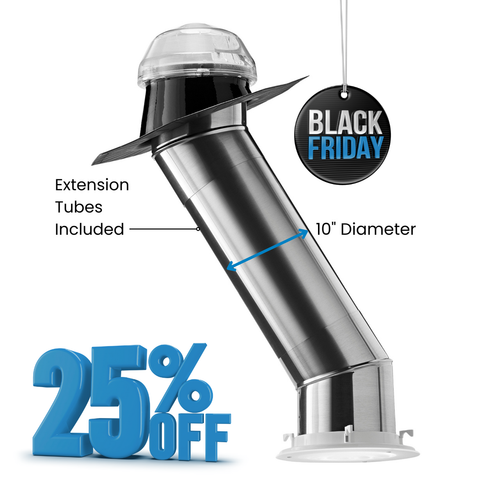 Solatube Skylight Kit w/ Extension Tubes (10" · 160DS · 2 x 20" Ext. Tubes)