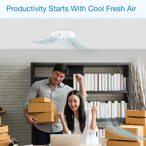 Whole House Fan EPS Focus Model (Up To 500 sqft) lifestyle image three bonding in living room