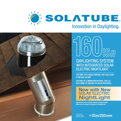 Solatube Skylight Kit with Integrated Night Light (10" · 160ISn · 2 x 20" Ext. Tubes)