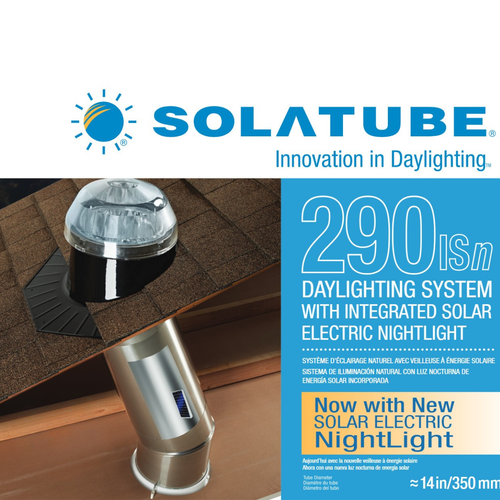 Solatube Skylight Kit with Integrated Night Light (14" · 290ISn  · 2 x 20" Ext. Tubes)