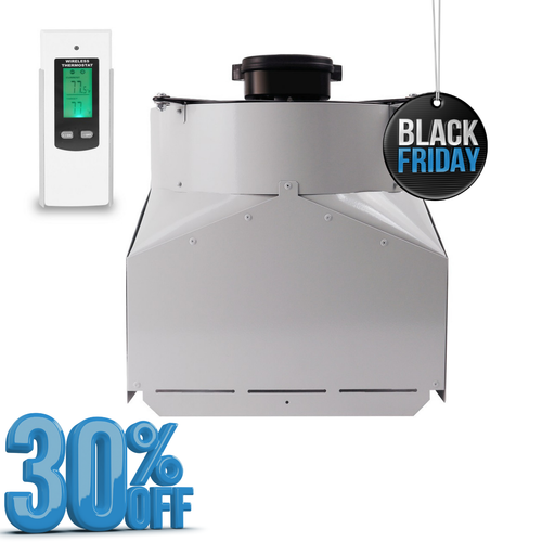 Black Friday Solatube Garage Fan - The perfect solution to remove heat and odors from garages, man caves, workshops, and outbuildings.