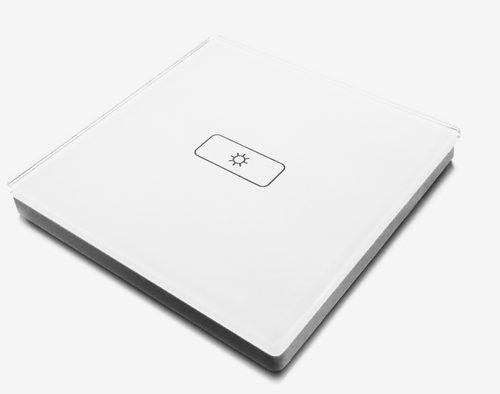 White square Solatube Daylight Dimmer with sun icon.
