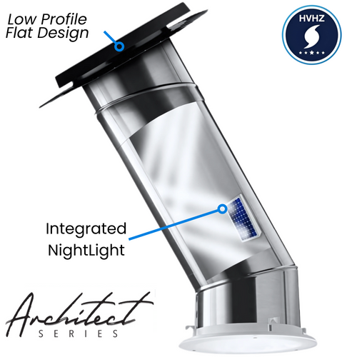Solatube Low-Profile Skylight Kit with Integrated Night Light for Hurricane Zones (14" · 290ISn LP HVHZ)