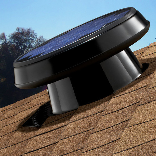 Solar Attic Fan No Pitched Flashing (6" high)