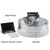 Solatube Daylight Dimmer components include a solar panel, control box, dimmer unit, and reflective blades, all housed within a tubular structure.