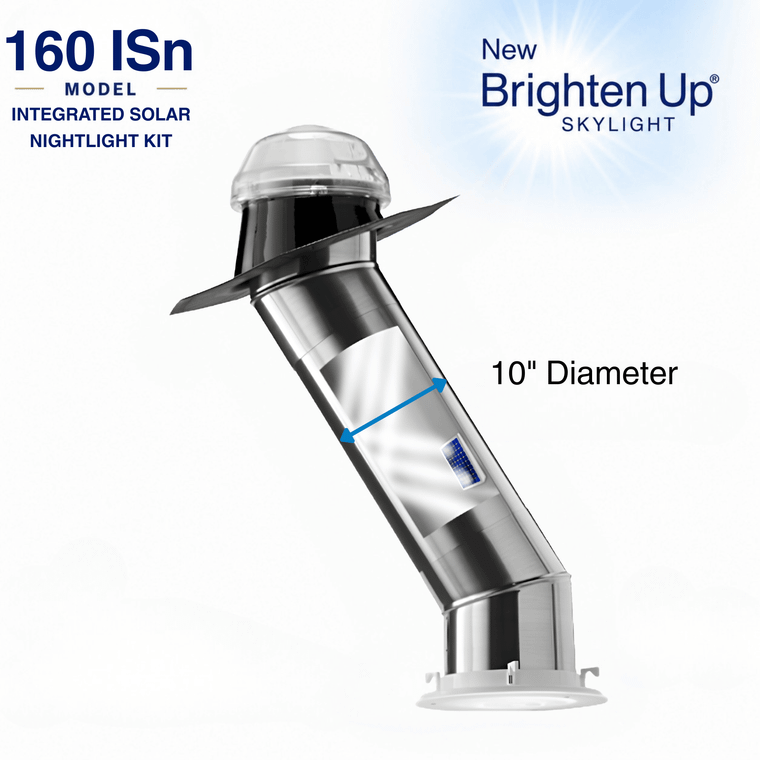 Solatube Skylight Kit with Integrated Night Light (10" · 160ISn · 2 x 20" Ext. Tubes)