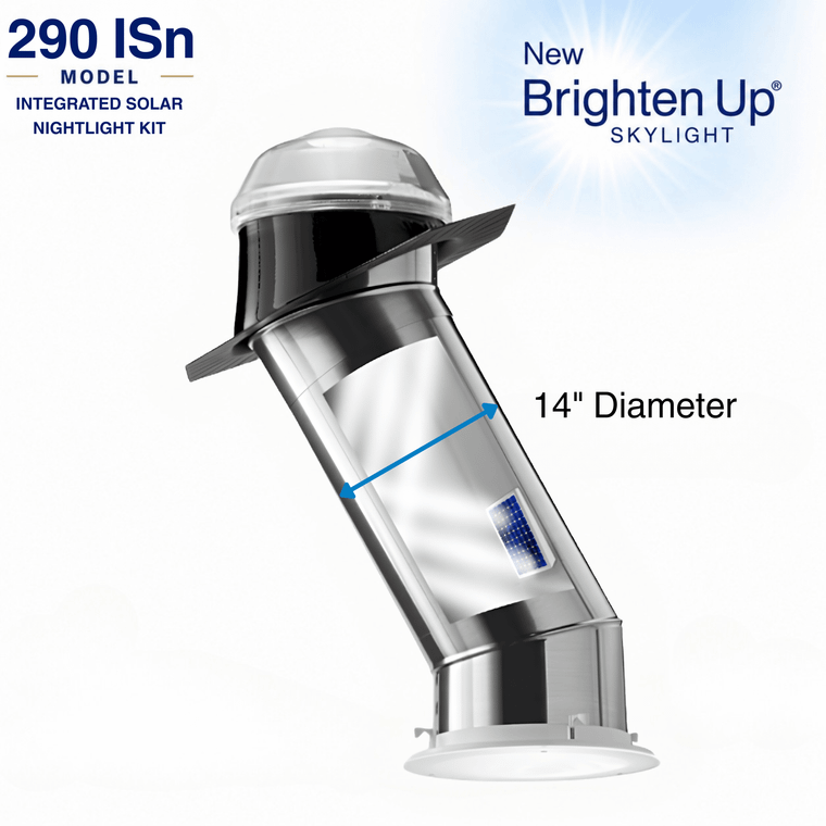 Solatube Skylight Kit with Integrated Night Light (14" · 290ISn  · 2 x 20" Ext. Tubes)
