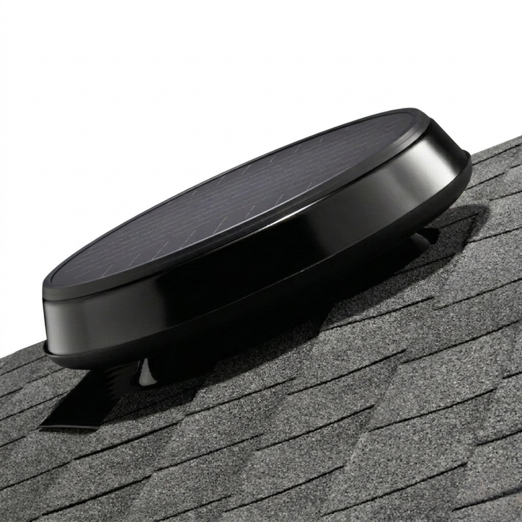 Solar Attic Fan w/ No Pitch Flashing (2.5" high)