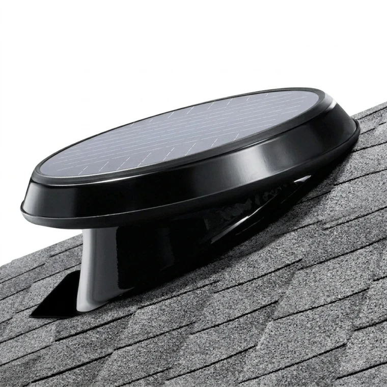 Solar Attic Fan w/ Pitched Flashing (4" high)