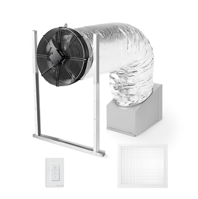 Large Garage Fan w Ducting & Remote