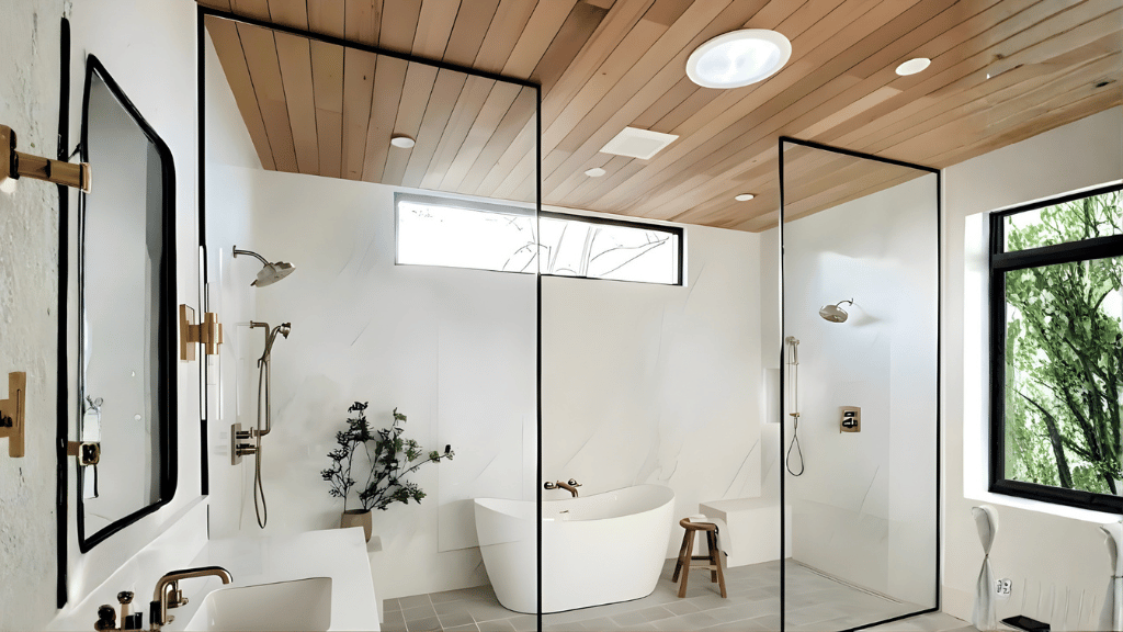 Master bathroom with natural light